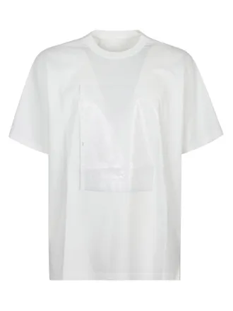 Maison Margiela White Spray Effect Cotton T-Shirt