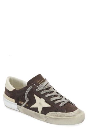 Golden Goose Super-Star Low Top Sneaker in Dark Grey/White Ecru at Nordstrom, Size 8Us