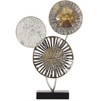 Beliani Beliani - Decorative Object Metal Ornament Accent Piece Gold and Silver Uranium
