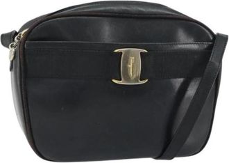 Ferragamo Pre-owned Leren Schoudertas - Dames - Vintage Schoudertas - Zwart - ONE Size - Leer - Vintage