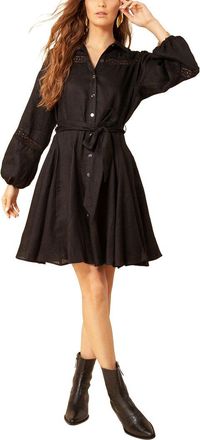 Hale Bob Hale Bob Belted Linen Mini Dress