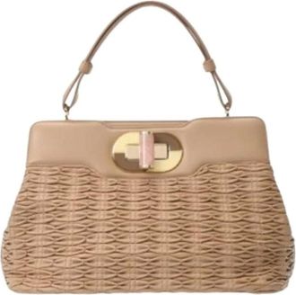 Bulgari Pre-owned Handbags, female, Beige, Size: ONE SIZE Pre-owned Vintage Handbag