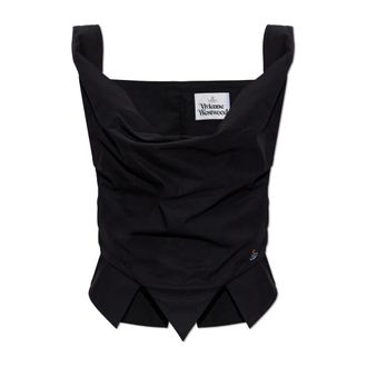 Vivienne Westwood Sleeveless Tops, female, Black, Size: S Sunday Top