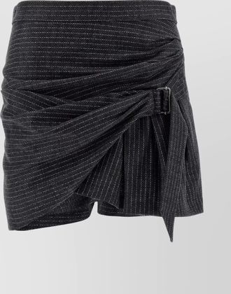 Isabel Marant asymmetric wrap skirt belted detail