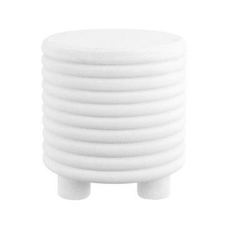 Jonathan Y Designs Evans 18 Minimalist Modern 3-Legged Drum Indoor/Outdoor Accent Table in White Frosted at Nordstrom