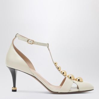 Chlo&eacute; Cleia ivory heeled sandals