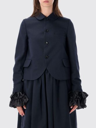 Comme Des Gar&ccedil;ons Cropped Ruffle-Detail Blazer