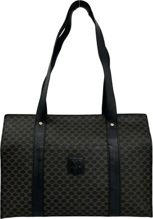 Celine Black Brown Leather Pvc Shoulder Bag Tote Bag (Pre-Owned)