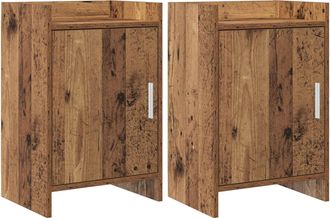 vidaXL Mesas De Noche 2 Uds. Madera Envejecida 40 X 30 X 60 Cm Vidaxl