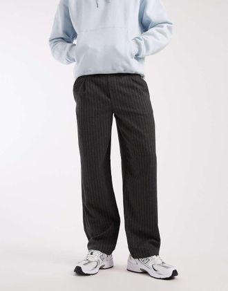 Redefined Rebel Luke - Pantaloni grigi a righe-Grigio