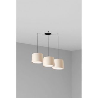 Faro Barcelona Samba L&aacute;mpara Colgante Negra/beige &Oslash;450 3l 64314-55-3l