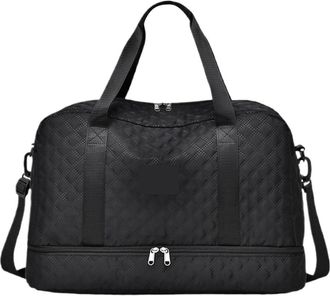 Generic Compatible For Lightweight Luggage Bag, Large Capacity Travel Duffle Gym Tote Bags, Shoulder Weekender Overnight(Black)