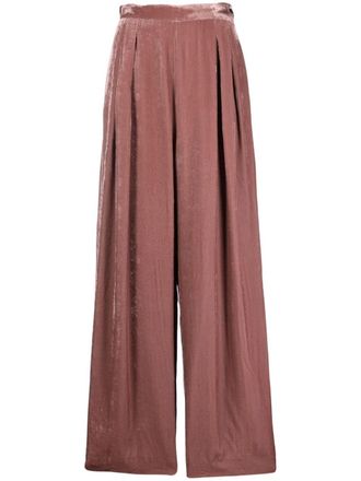 Fabiana Filippi Pantaloni a gamba ampia con pieghe - Rosa