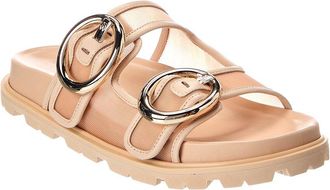 Stuart Weitzman Benni Mesh & Leather Sport Slide