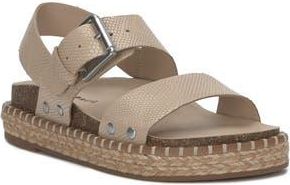Lucky Brand Umora Slingback Espadrille Platform Sandal in Smoke Grey Snake Print at Nordstrom Rack, Size 7.5