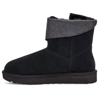 UGG (WMNS) UGG Classic Caviar Mini Fleece Lined Black 1112498-BLK