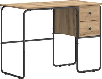 vidaXL Escritorio Con Almacenamiento Roble Artisan 100 X 50 X 75 Cm Vidaxl