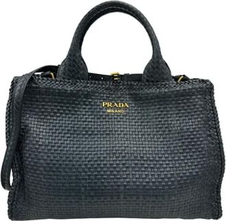 Prada Pre-owned Handbags, female, Blue, Size: ONE SIZE Pre-owned Leather prada-bags
