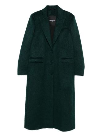 Patrizia Pepe single-breasted coat - women - Alpaca/Polyester/Nylon/Wool/Mohair/Polyester/Acrylic - 44 - Green