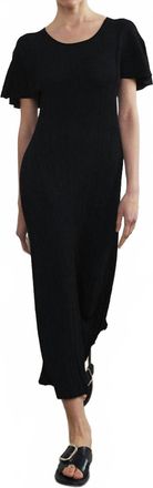 Sita Murt/ Rib Knit Long Midi Dress In Black