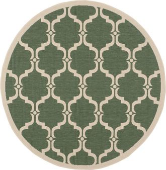 Safavieh Alfombra verde/beige 160 x 160 cm