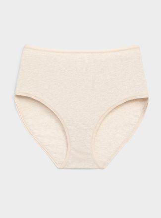 Miiyu Womens Elastic edging high-waist classic Hipster Panties 100% organic cotton