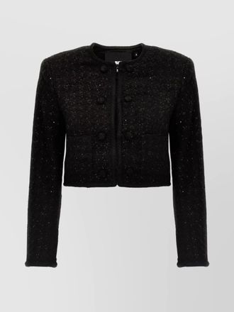 Rotate sequin cropped jacket