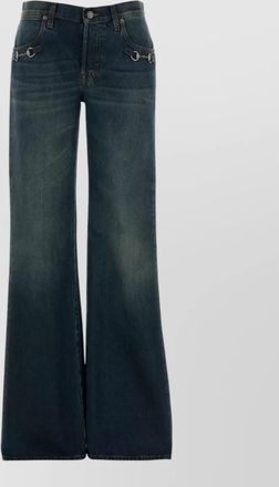 Gucci denim flared trousers
