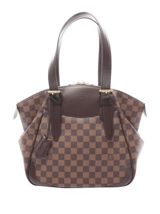 Louis Vuitton 2010 Damier Ebene Verona MM shoulder bag - women - Fabric/Leather - One Size - Brown