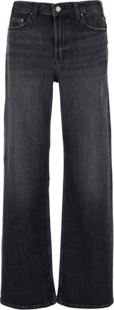 AG - Adriano Goldschmied Grijze Denim Jeans met Logo Patch - Dames - Loose Fit Jeans - Grijs - W27 - Denim - Jeans