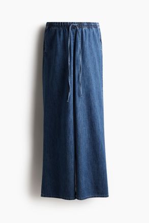 H&M MAMA Denimhose mit Kordelzug - Denimblau