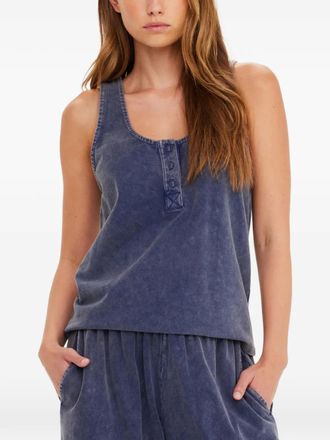 The Upside Soho Kapri tanktop met knopen - Blauw