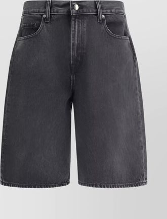 7 For All Mankind caviar cotton denim shorts