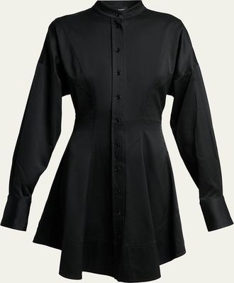 Proenza Schouler Janan Cotton Poplin Mini Shirtdress