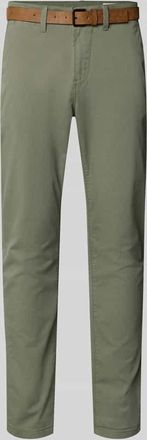 Tom Tailor Denim Slim Fit Chino aus Baumwoll-Mix in Oliv, Gr&ouml;&szlig;e 29/32
