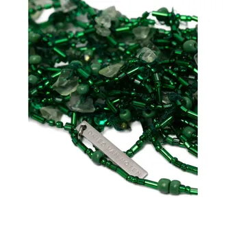 Dries Van Noten Fringed Knit Scarf - Green
