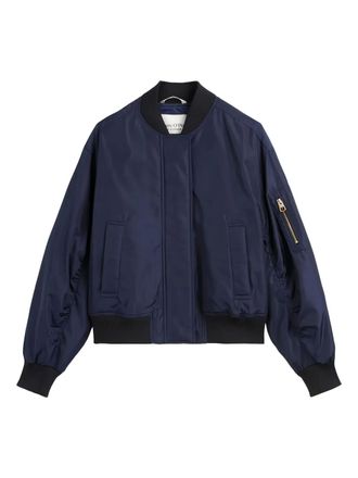 Marc O'Polo zip-up bomber jacket - women - Recycled Polyester/Polyester - 38 - Blue