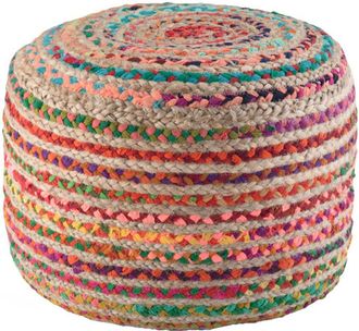 Simpli Home Margo Boho Round Pouf