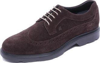 Hogan H393 Nuovo Derby Bucature - Heren - Nette schoenen - Bruin - 40 EU - Su&egrave;de - Schoenen