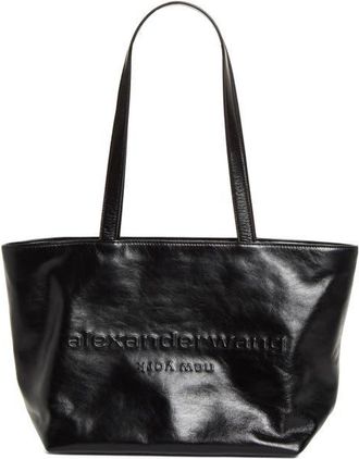 Alexander Wang Medium Punch Leather Tote Bag in Black at Nordstrom