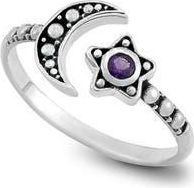 Samuel B. Moon & Star Bypass Ring in Purple at Nordstrom Rack, Size 8