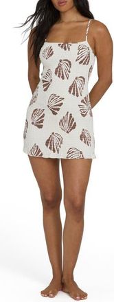 Billabong So Bright Shell Print Minidress in Salt Crystal at Nordstrom, Size X-Small