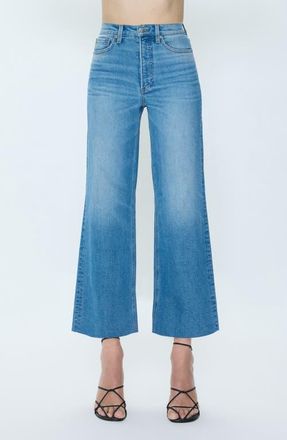 Pistola Denim Lana Raw Hem Ankle Wide Leg Jeans in Wild Heart at Nordstrom, Size 23