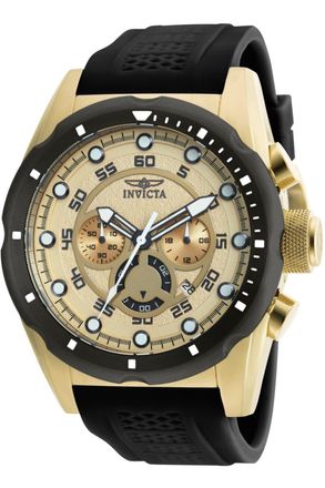 Invicta Speedway 20306 Heren Horloge - Quartz Uurwerk - Roestvrij Staal met gouden Wijzerplaat - 50mm