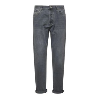 Brunello Cucinelli Grey Jeans - male - Brunello Cucinelli - Slim Fit Jeans - Gray - XL - Jeans