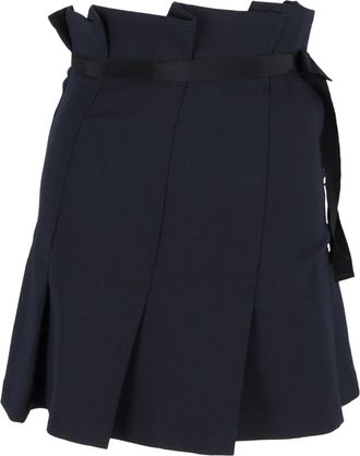 Sandro Sandro Paris geplooide minirok met strik in marineblauw polyester