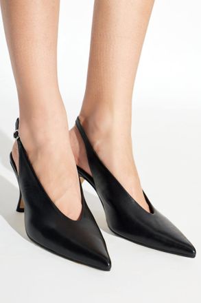 Aeyde Leather Heeled Shoes Carla, Womens, Black