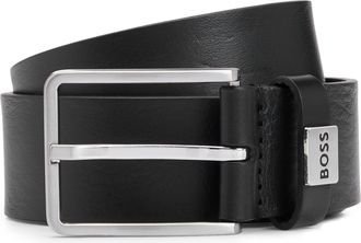 HUGO BOSS Lederg&uuml;rtel BOSS Elio Sz35, Herren, Gr. 100, schwarz (schwarz 001), Leder, unifarben, G&uuml;rtel Lederg&uuml;rtel, mit Markenlabel von BOSS