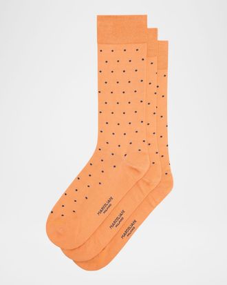 Marcoliani Mens Dot-Pattern Cotton Socks