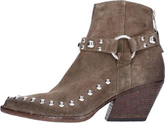 Elena Iachi Cowboylaarzen - Dames - Cowboylaarzen - Beige - 41 EU - Leer - Schoenen